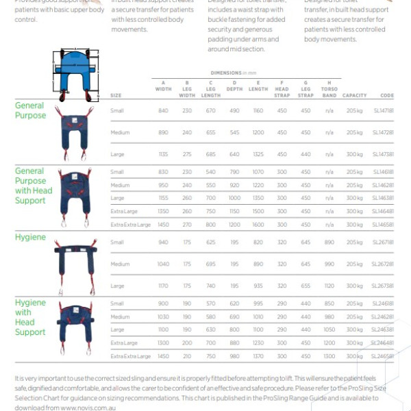 Sling - General Purpose with Head Support - LARGE EQ6276